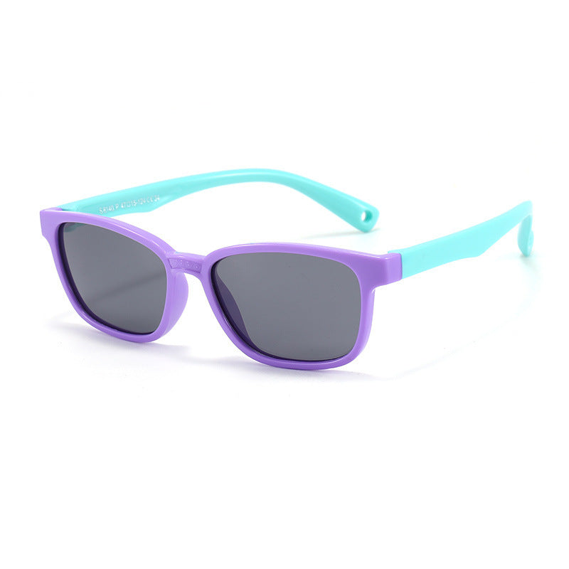 New Square Children's Silicone Sunglasses Polarized Sunglasses