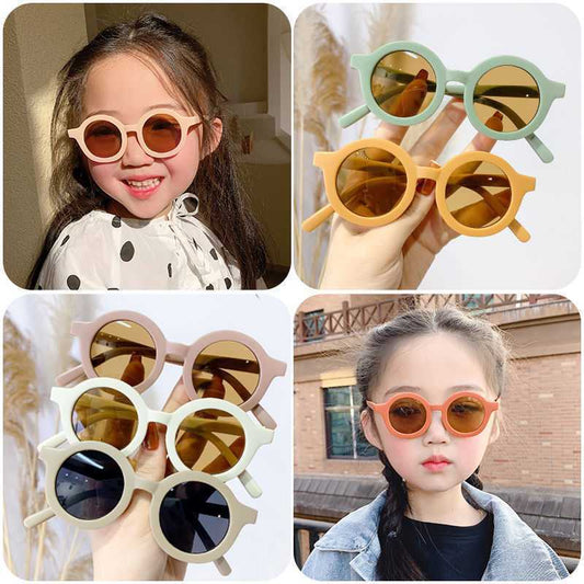 Children's Sunglasses Baby 1-5 Years Old Retro Korean Version Cute Sunscreen